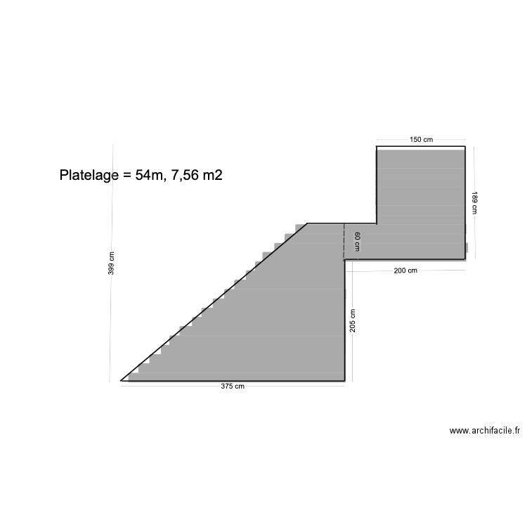 extension terrasse - platelage. Plan de 0 pièce et 0 m2