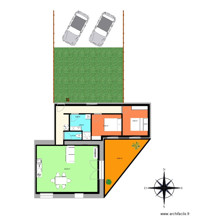 loc1. Plan de 8 pièces et 156 m2