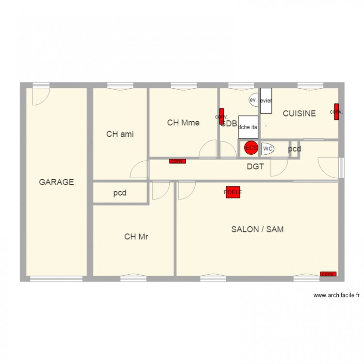 SOUVERAIN rdc avant Tx. Plan de 0 pièce et 0 m2