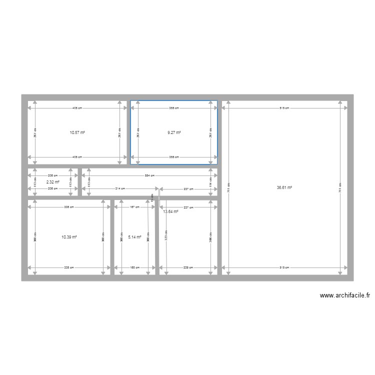 2ème Etage Bat   B 3 chambres 2018Novembre      MUR. Plan de 0 pièce et 0 m2