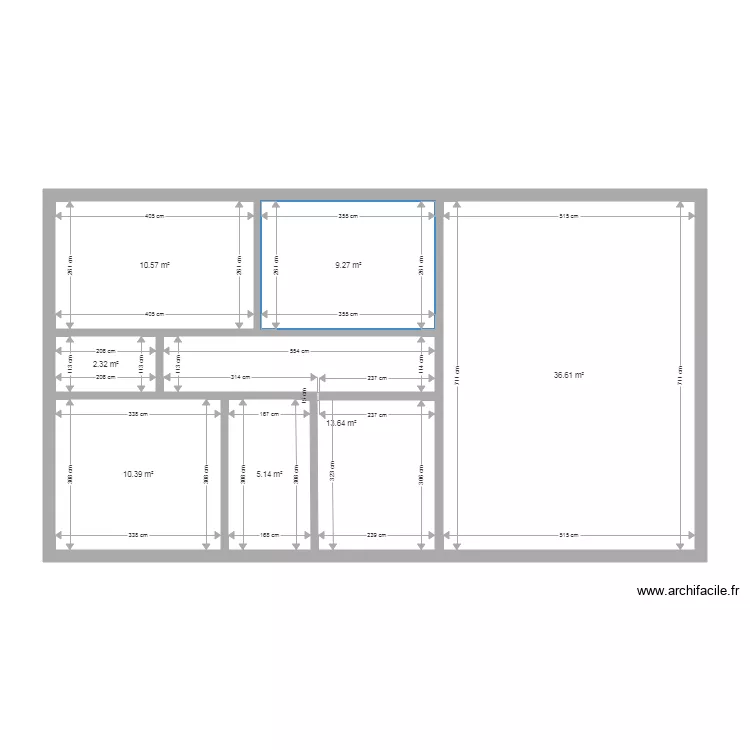 2&egrave;me Etage Bat   B 3 chambres 2018Novembre      MUR. Plan de 