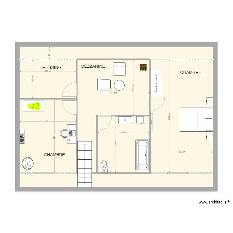 MAISON 1er étage. Plan de 0 pièce et 0 m2