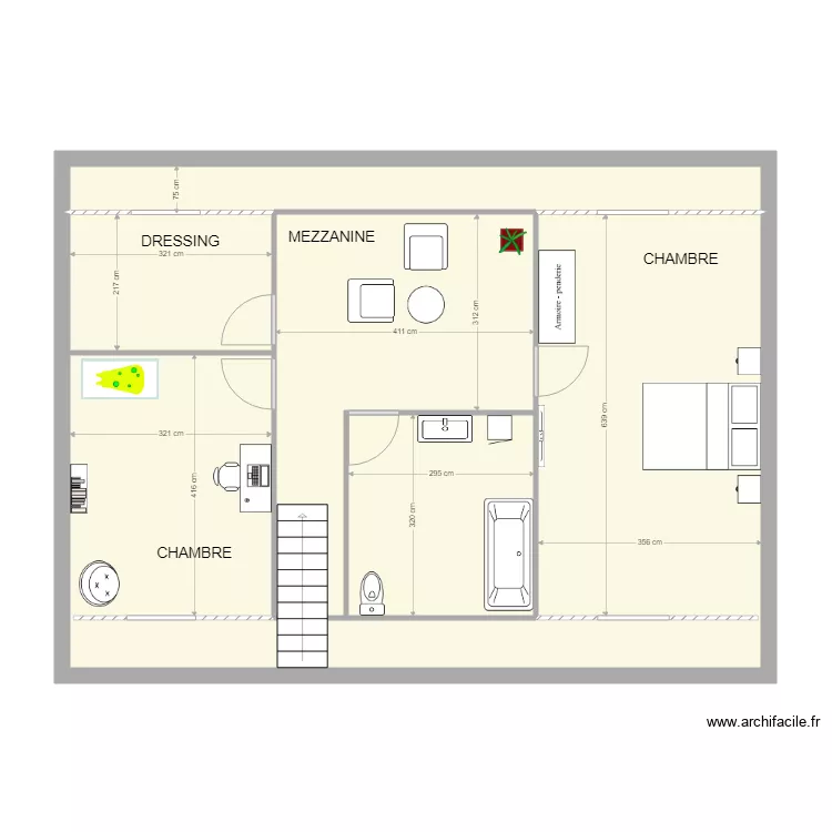 MAISON 1er étage. Plan de MAISON 1er étage. Plan de