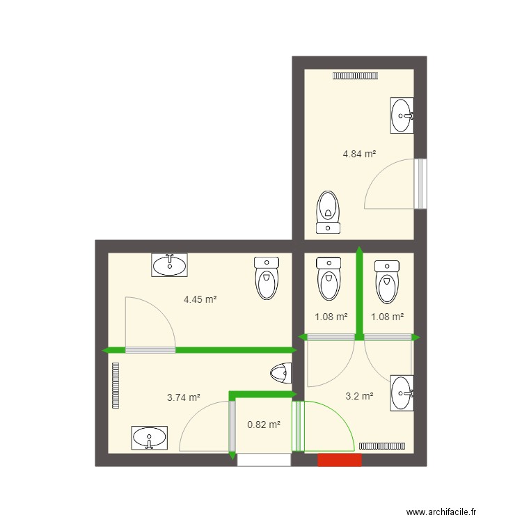 Plan MEG Sanitaire. Plan de 0 pièce et 0 m2