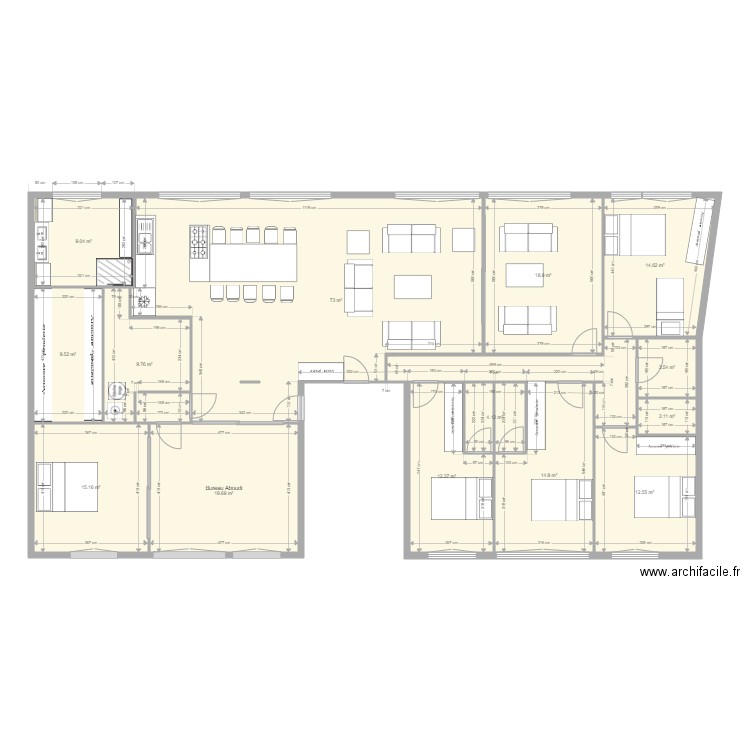 plan avec cote v12. Plan de 0 pièce et 0 m2