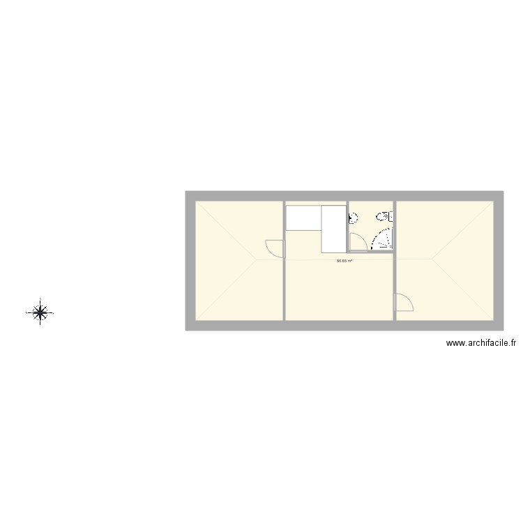 Etage Villemaigre Nov 2019 avec électricité. Plan de 0 pièce et 0 m2