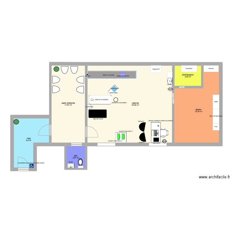 Cabinet Podologie TP 5. Plan de 0 pièce et 0 m2