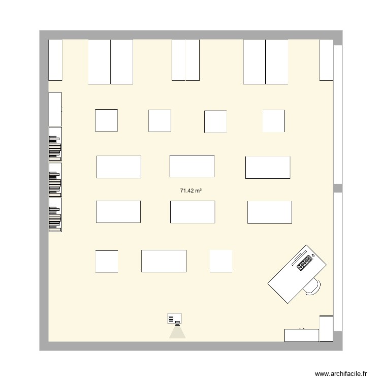 salle de classe. Plan de 0 pièce et 0 m2