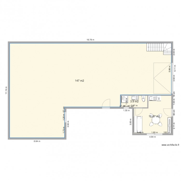 mourier soussol 2. Plan de 0 pièce et 0 m2