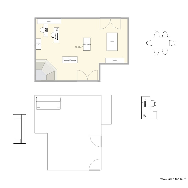 Salon de lamour et du bouqui. Plan de 0 pièce et 0 m2