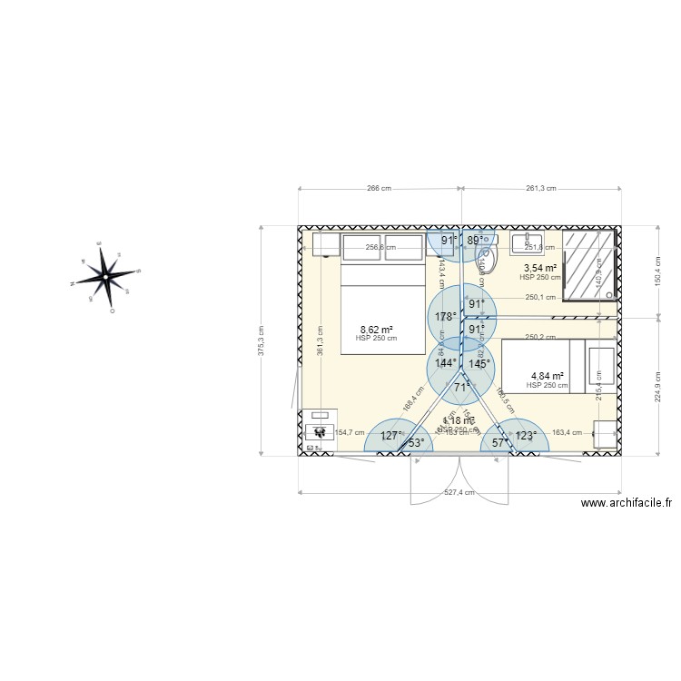 amménagement Blagny. Plan de 0 pièce et 0 m2