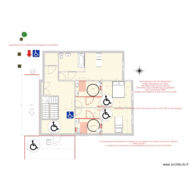 calluna chambres  travaux V3. Plan de 0 pièce et 0 m2