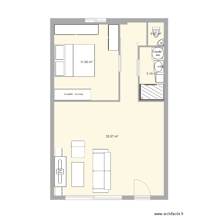 appartement meublé. Plan de 0 pièce et 0 m2