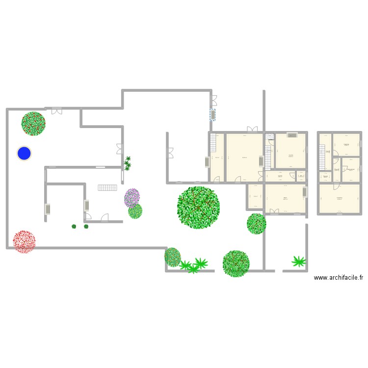 Plan général Bouchet avec extension. Plan de 0 pièce et 0 m2