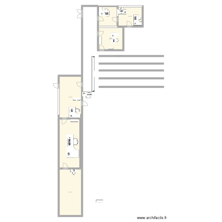 FPLS49. Plan de 6 pièces et 119 m2