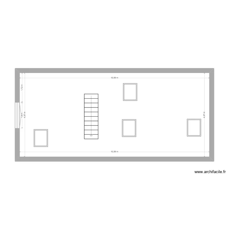 2eme &eacute;tage lot A Saint Georges vide. Plan de 