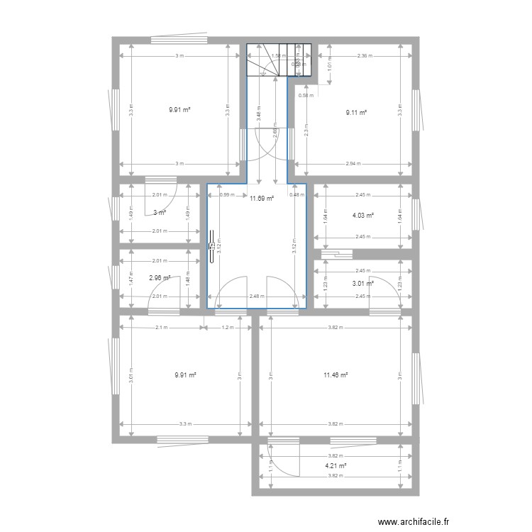 Plan maison R1 Plan dessiné par Achille237