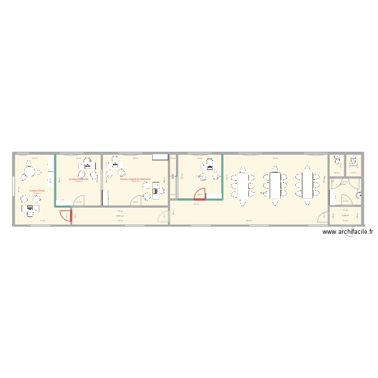 PIPACT 2. Plan de 10 pièces et 134 m2