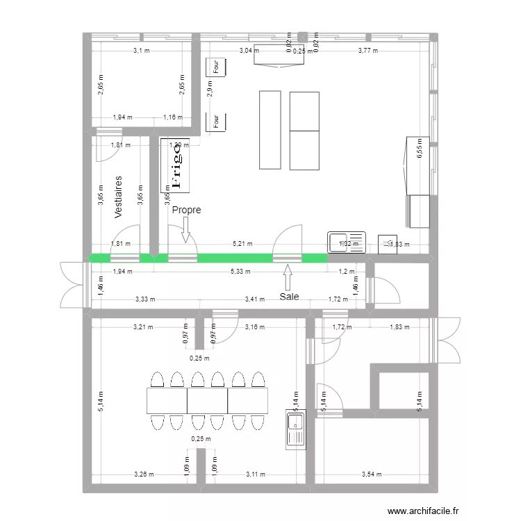 Cuisine. Plan de 