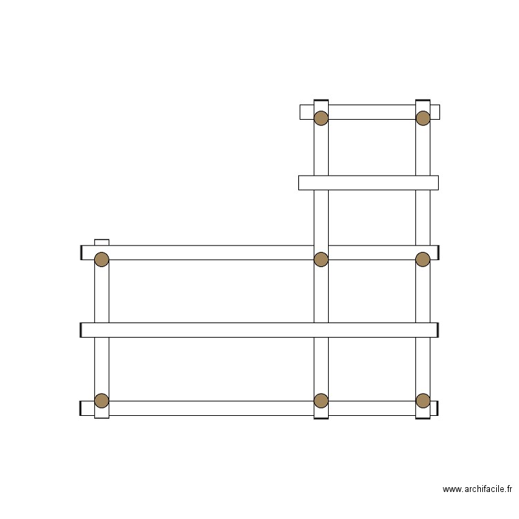 abri vélo et bûcher poutraison. Plan de 0 pièce et 0 m2