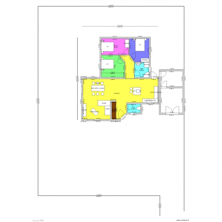 MAISON SUR TERRAIN PROJET PRINQUIAU MITOYENNE AVEC GARAGE. Plan de 0 pièce et 0 m2