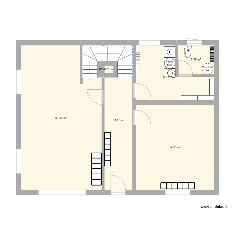 maison 2. Plan de 7 pièces et 76 m2