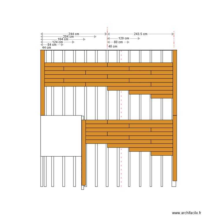 terrasse 40 mur 0. Plan de 0 pièce et 0 m2