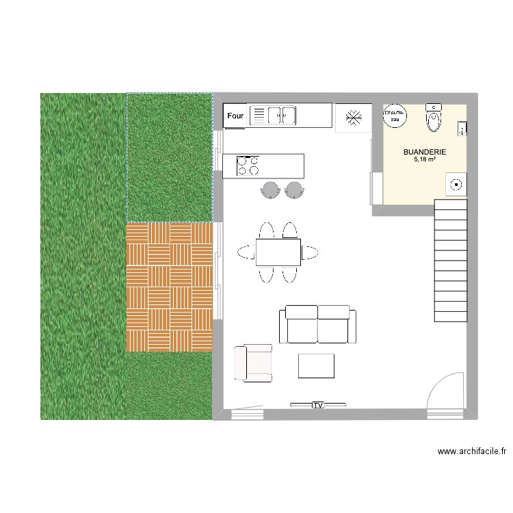 Maison saint mich. Plan de 1 pièce et 5 m2