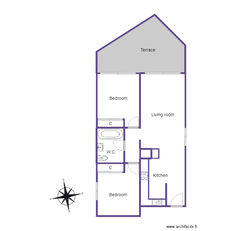 5021 la recoleta bloq 2D piso 2A. Plan de 0 pièce et 0 m2