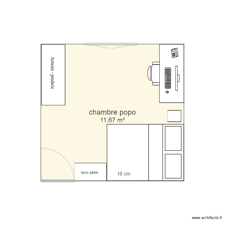 CHAMBRE PAULINE. Plan de 0 pièce et 0 m2