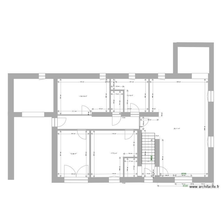 route basse poele sans meubles. Plan de 0 pièce et 0 m2