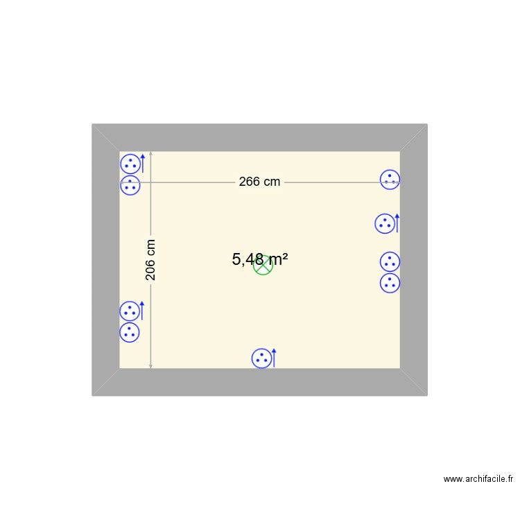 APPART ANCIEN V3. Plan de 1 pièce et 5 m2