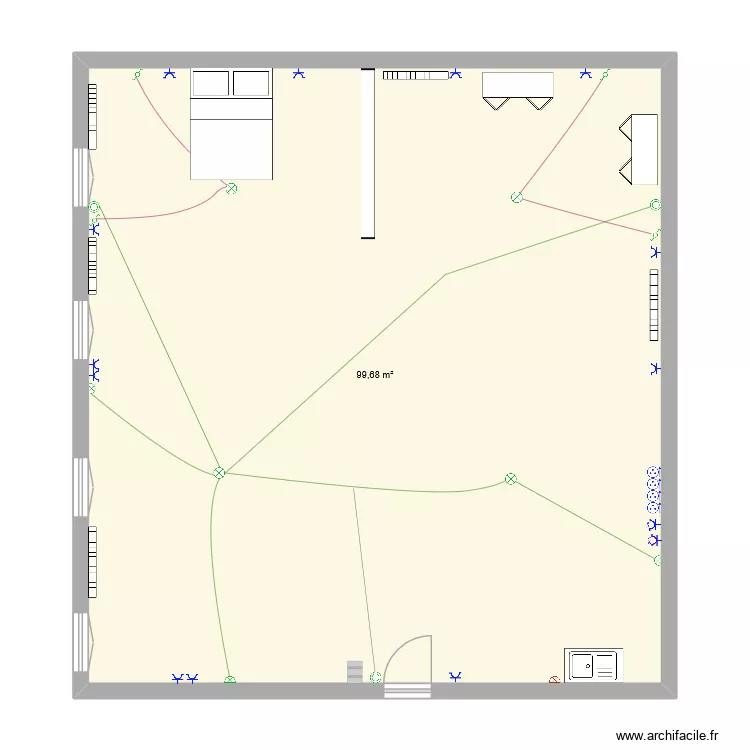 grane. Plan de 1  et 100 m²