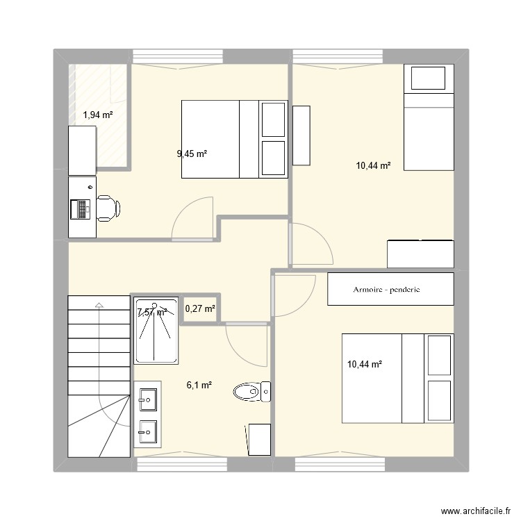 Maison Beauvais V3. Plan de 13 pièces et 137 m2