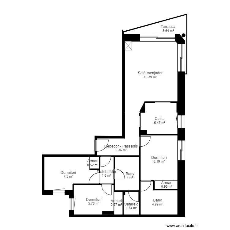 ED. MOLLERES BLOC 2 1-A. ESCALDES. Plan de 