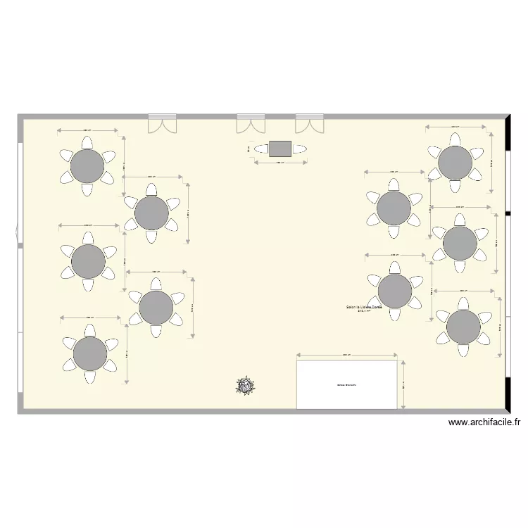 Salon La Lisiere Dor&eacute;e Ste MESME version D. Plan de 