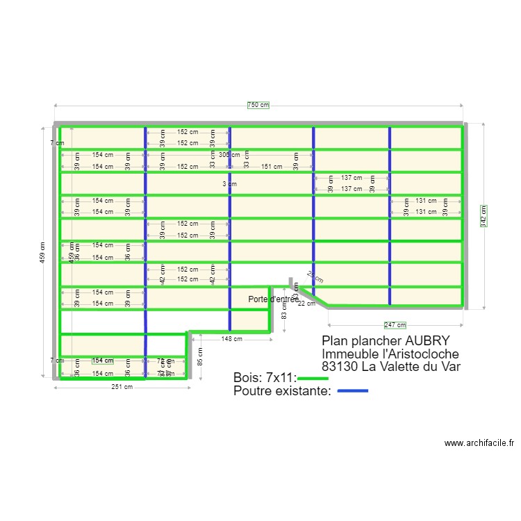 Plan plancher AUBRY AUTRAN. Plan de 0 pièce et 0 m2