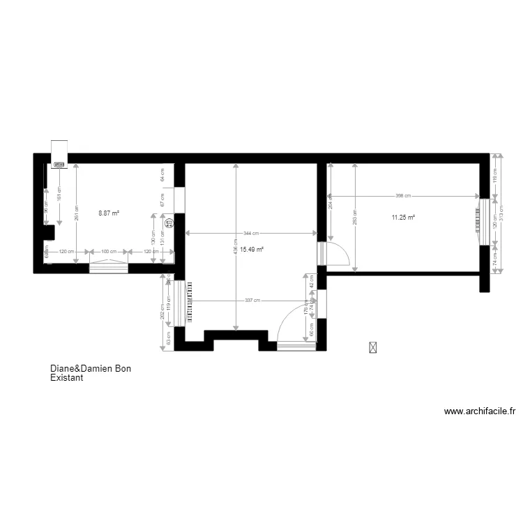 diane et damien bon perrine. Plan de 