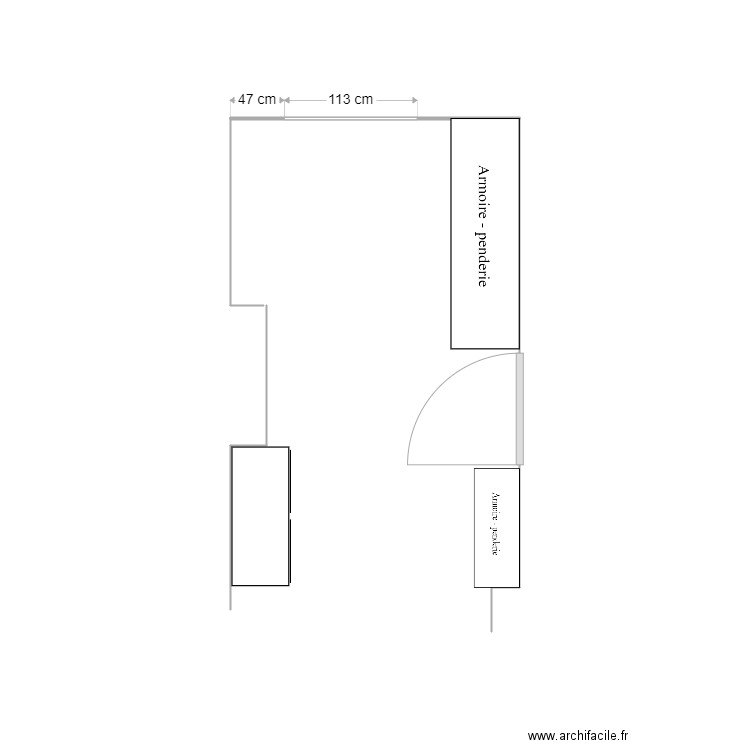 dressing. Plan de 0 pièce et 0 m2