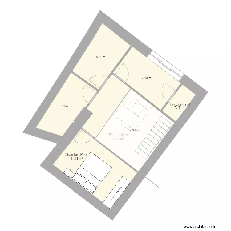 Appart Papa EC. Plan de 