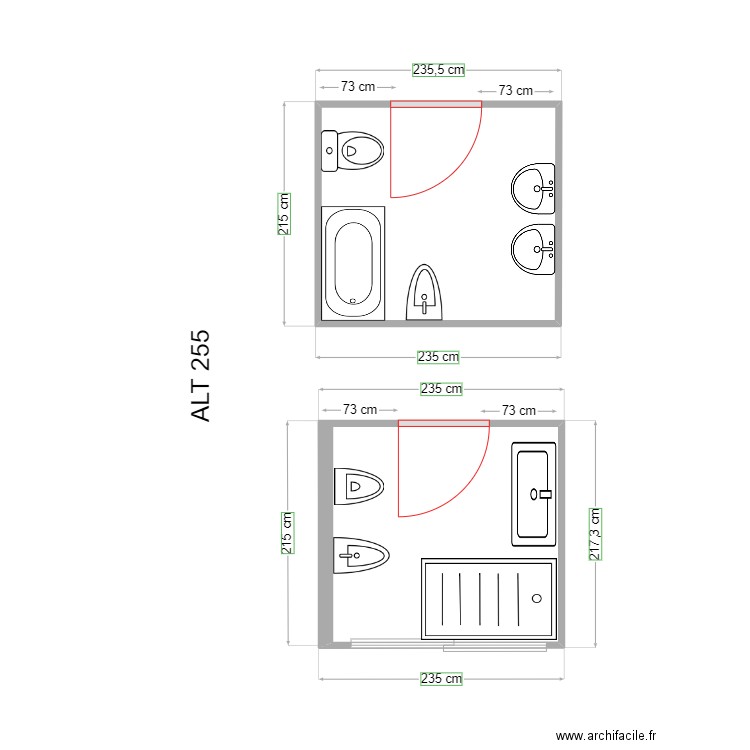 ALDO. Plan de 1 pièce et 5 m2