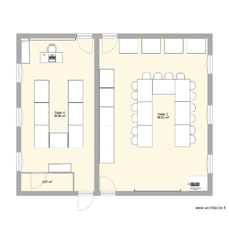 salle3et4. Plan de 0 pièce et 0 m2