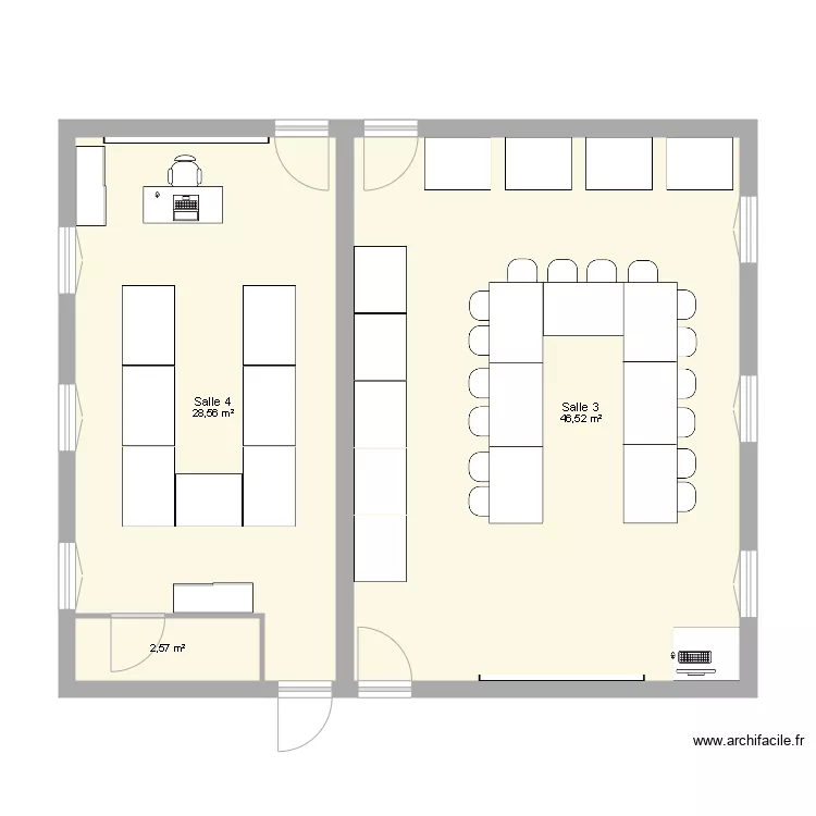 salle3et4. Plan de 