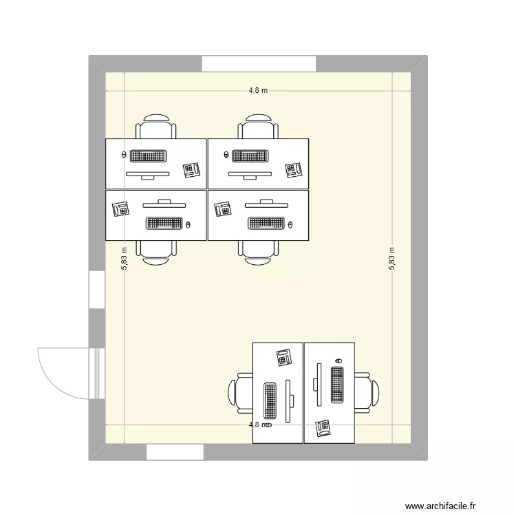 Bureau Anthony TL. Plan de 