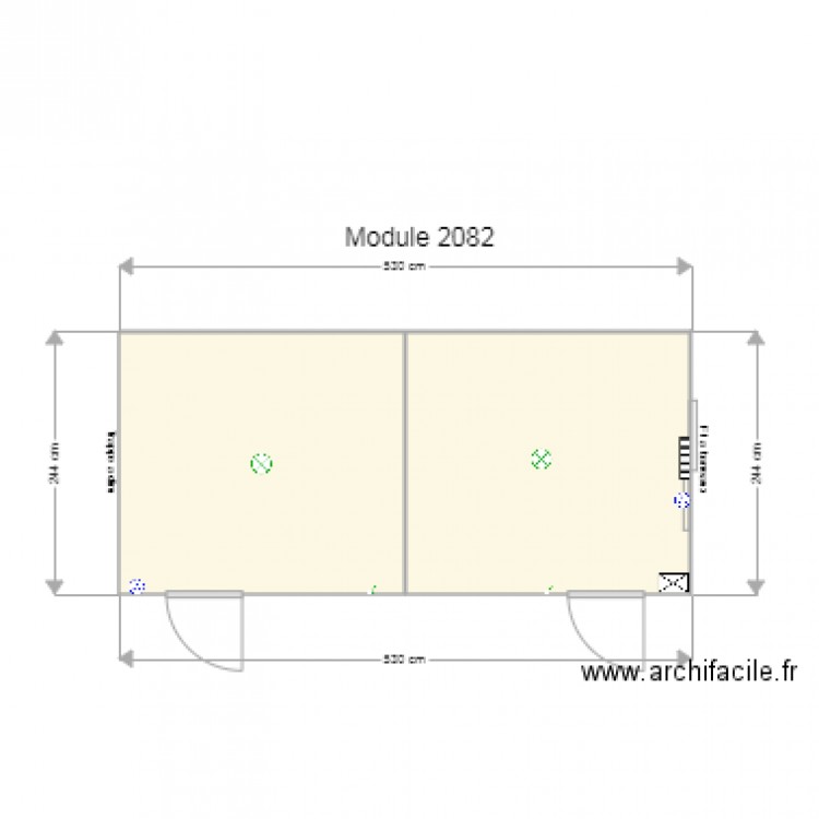 Module 2082. Plan de 0 pièce et 0 m2