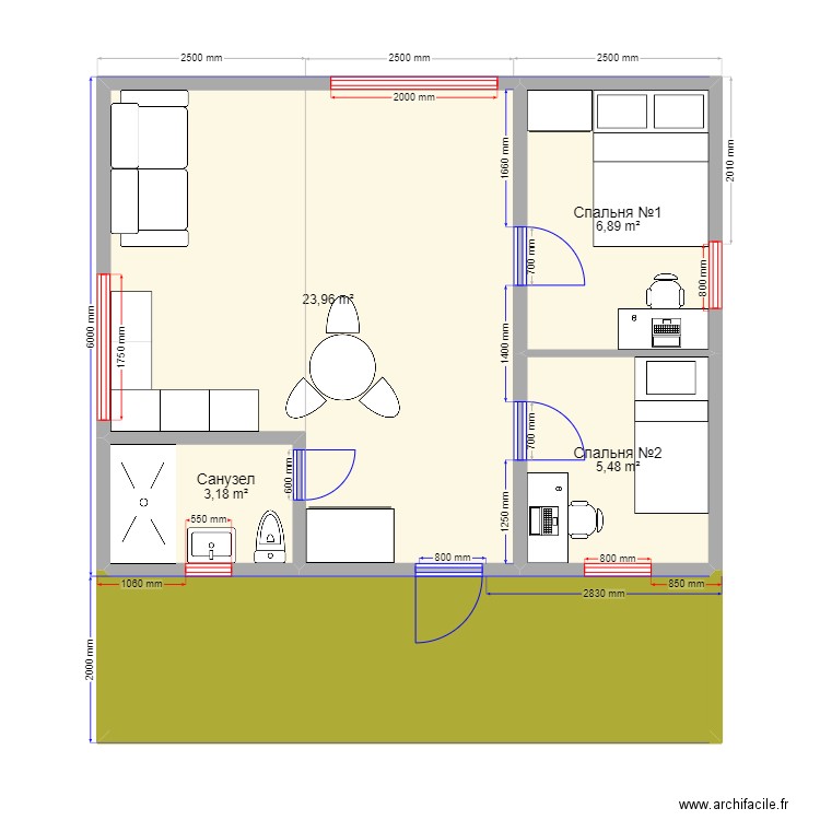 45 3. Plan de 0 pièce et 0 m2