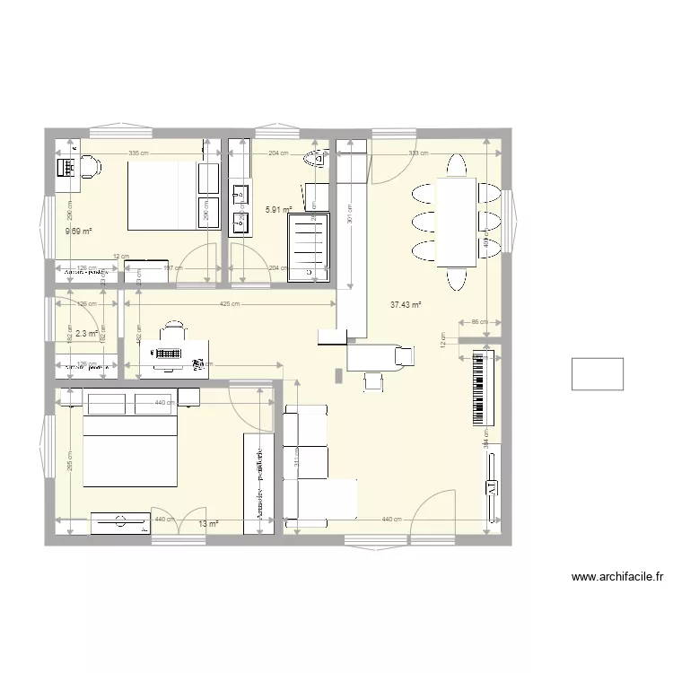 Appartement 1er &eacute;tage. Plan de 