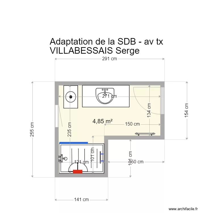 VILLABESSAIS SDB AP. Plan de 