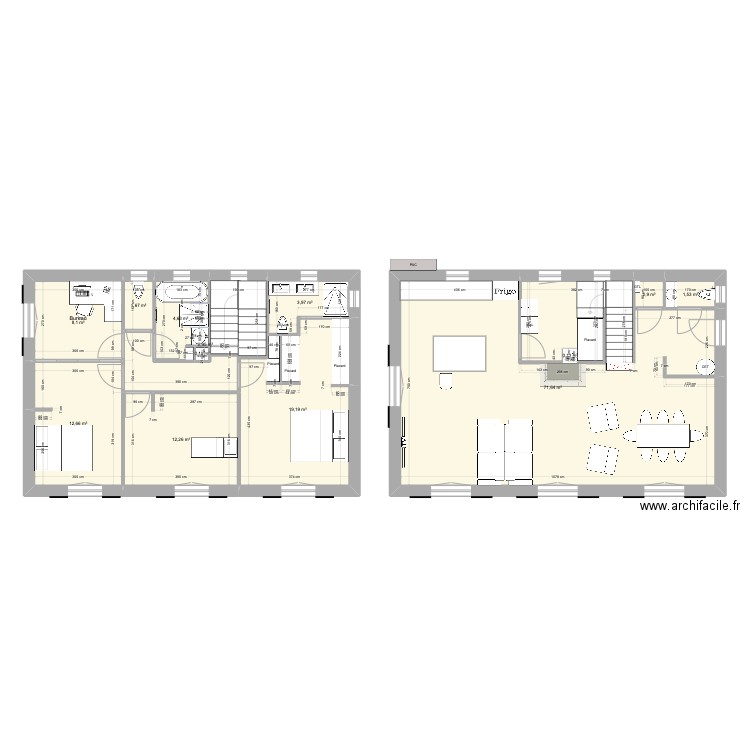 Plan2. Plan de 13 pièces et 147 m2
