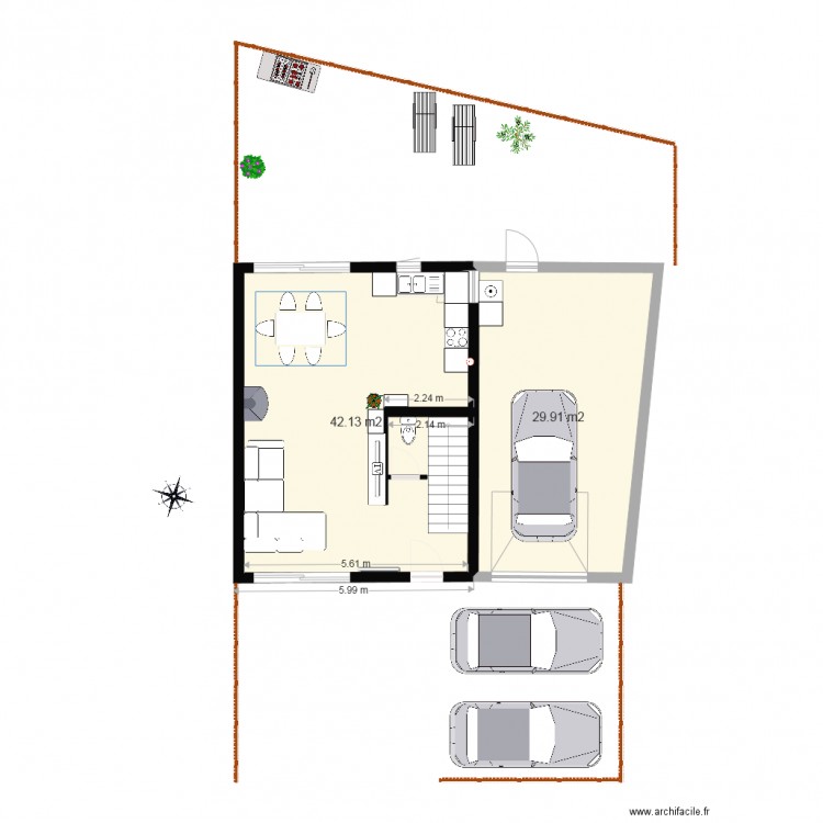 maison. Plan de 0 pièce et 0 m2